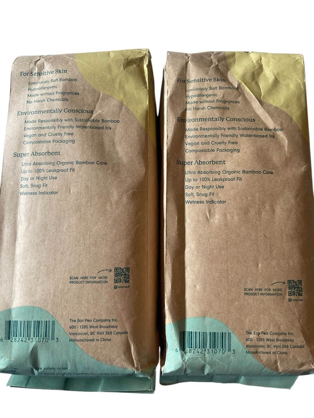 EcoPeaCo Bamboo Diapers For Sensitive Skin Size 4 (22-37 LBS) - Picture 4 of 6